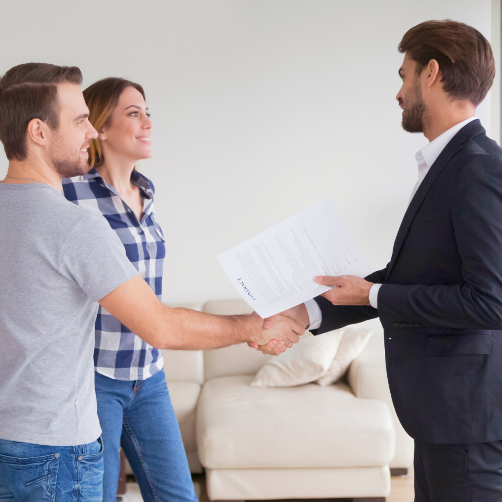 Landlord working with a property management company for hassle-free rental services.