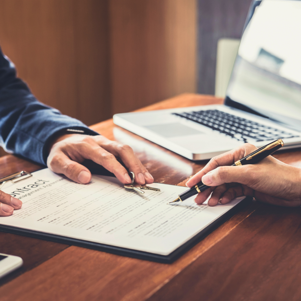 Landlord reviewing a guaranteed rent agreement for secure income