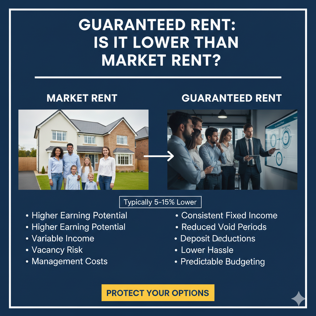 guaranteed rent vs market rent comparison chart
