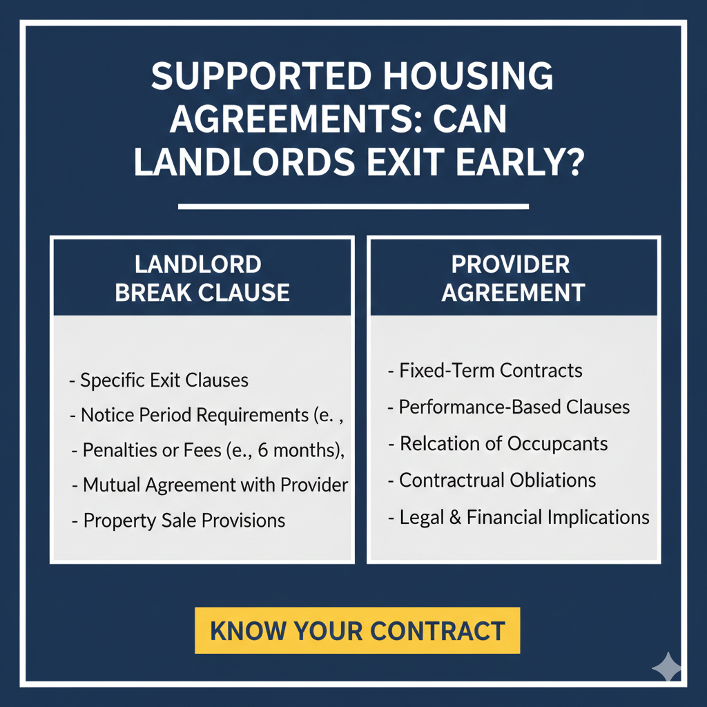supported housing agreements break clause example