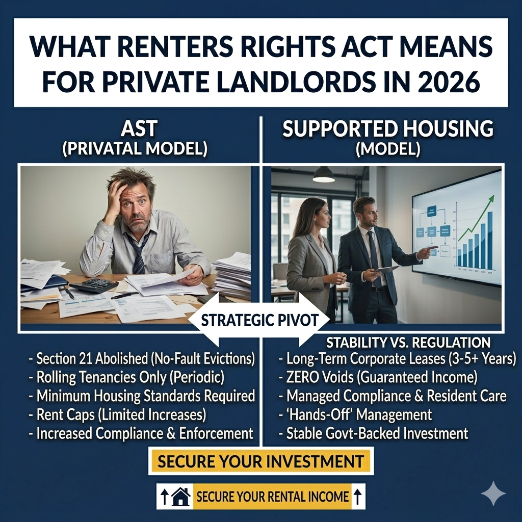 Private landlord reviewing renters rights act changes and impact on rental property strategy