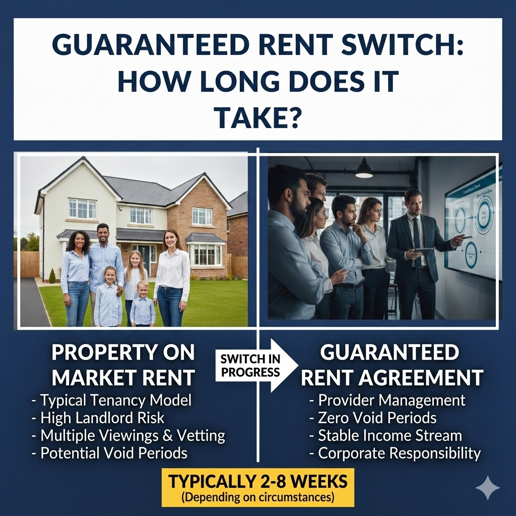 guaranteed rent switch process timeline example