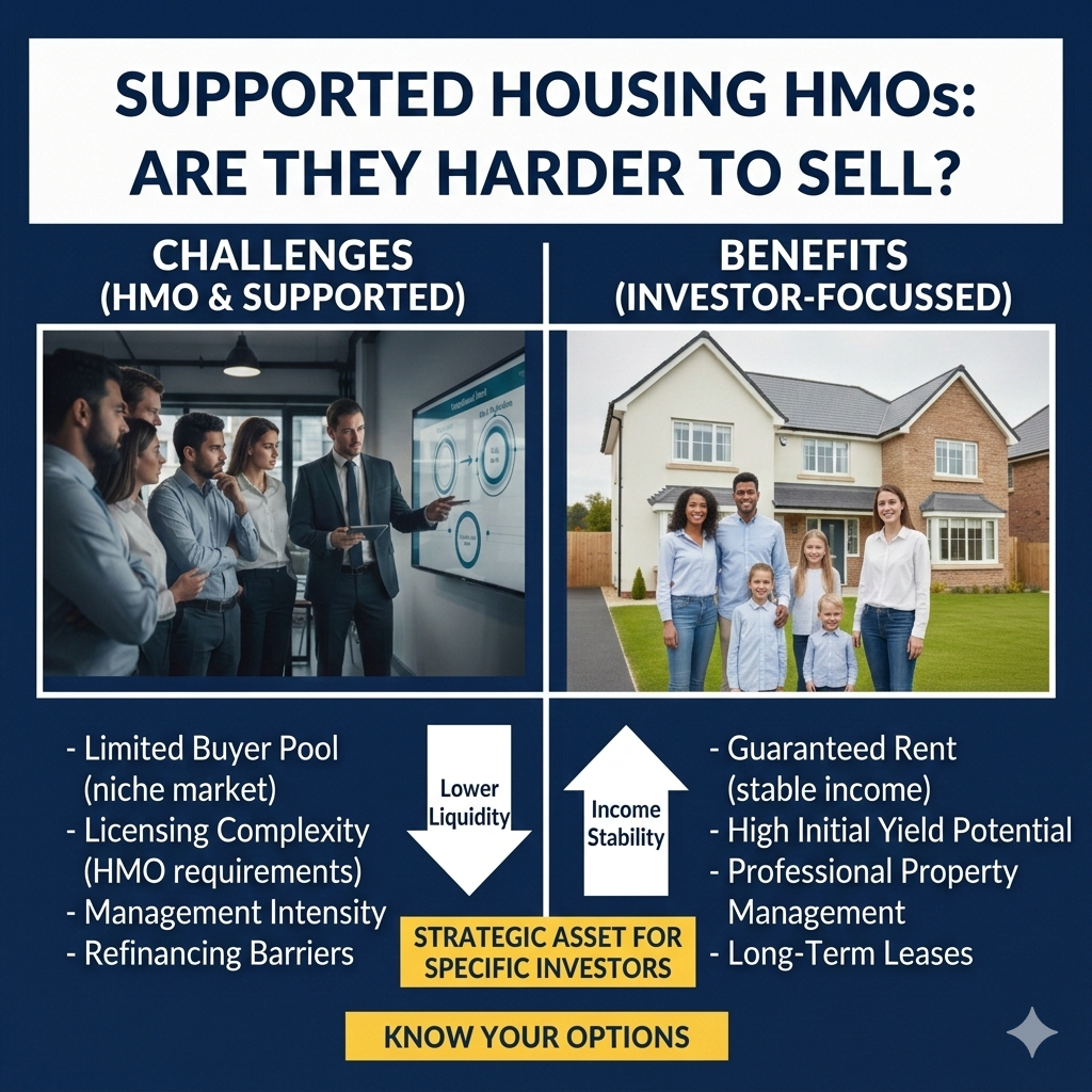 supported housing HMOs resale investment analysis