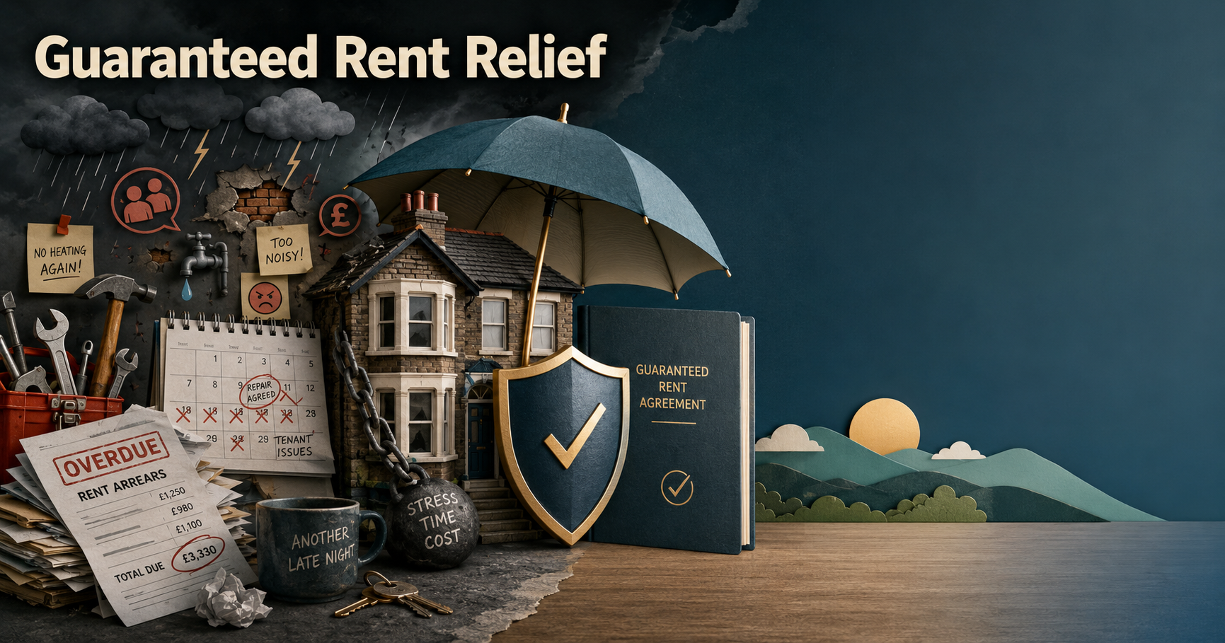 Tired landlord dealing with property stress and looking for guaranteed rent